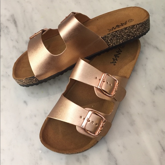 ALMOST GONE❤️ROSE GOLD DOUBLE STRAP  SANDAL - Picture 6 of 8